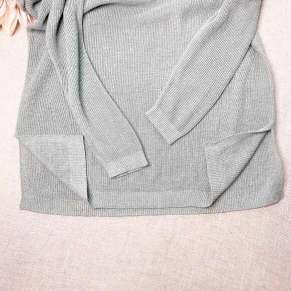 Banana Republic Linen V-Neck Sweater Green Small - Picture 10 of 13